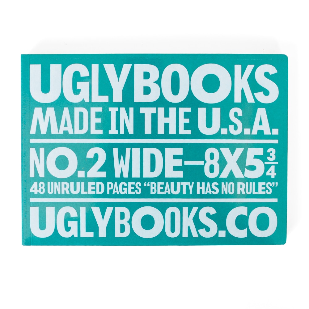 Memo & Notebooks, Art & School, 8"x5.75", Uglybooks, #2, Perfect Bound, Book, 3 Pack, Lemon Shock, 963750